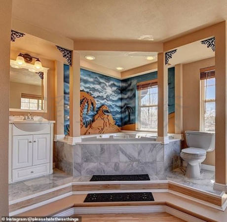 那些一言难尽的室内设计: 淋浴间里放壁炉，马桶圈上趴满了蝴蝶？？？